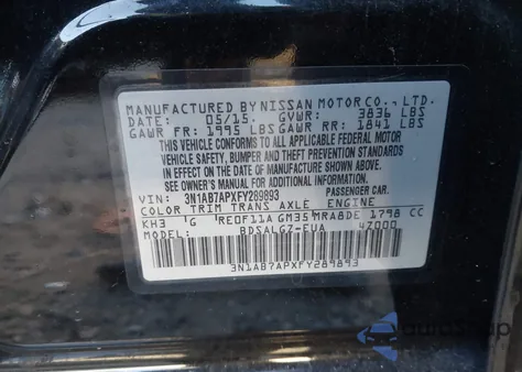 2015 Nissan Sentra Sl z USA, uszkodzony, nr VIN 3N1AB7APXFY289893